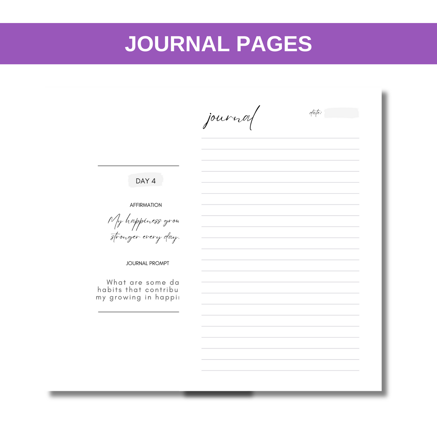 I am in Control of my Happiness - 30 Day Affirmation Journal